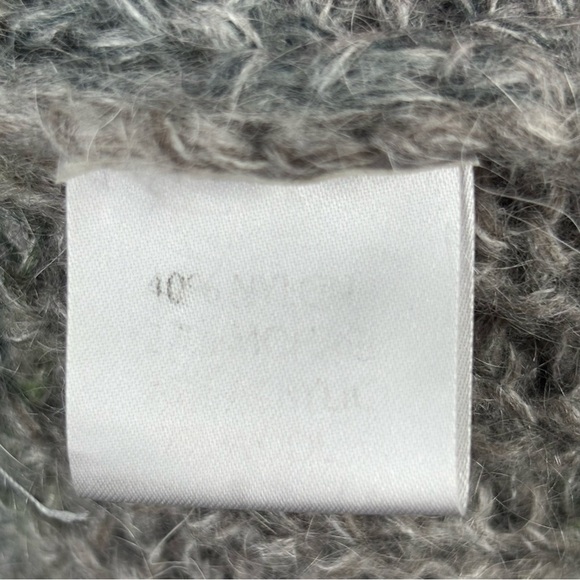 Fili Di Lana Ruffle Hem Open Front Cardigan Made in Italy Size S Oversized Relax - Picture 8 of 8